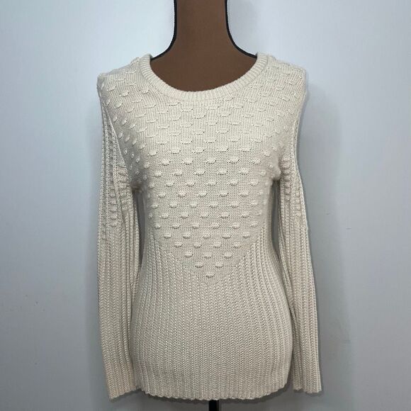 41 Hawthorn Poppi Textured Knit Popcorn Crewneck Sweater Oatmeal Women’s Medium - Picture 7 of 7